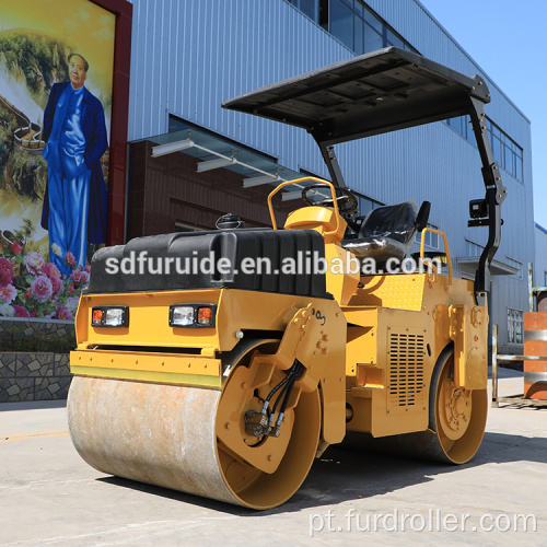 Compactador de rolo vibratório de 3 toneladas de roda de aço